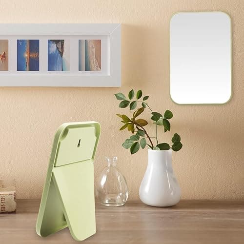 DVHOK 8-Inch Desktop Makeup Mirror, Portable Princess Mirror,Table Desk Wall Hanging Dual-Purpose Square Mirror White thumbnail 3