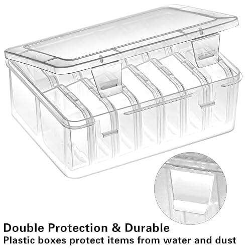 Mathtoxyz Small Bead Organizers, 30 Pieces Plastic Storage Cases Mini Clear Bead Storage Containers Transparent Boxes with Hinged Lid and Rectangle Clear Craft Supply Case thumbnail 6