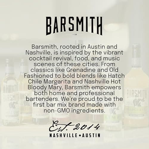 Barsmith Bar Essentials Grenadine Syrup - Sweet Cherry and Pomegranate Notes - No Artificial Flavors & Non-GMO Cocktail Mixer - Ideal for Shirley Temple, Mocktails and Cocktails - 12.7oz (Pack of 1) thumbnail 7