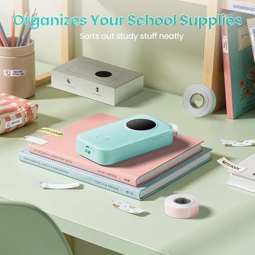 Phomemo Label Maker Machine with Tape, D30 Portable Mini Label Printer, Small Bluetooth Label Makers Handheld Thermal Sticker, Multiple Templates Fonts Icon Custom Name Label for Home Kids, School thumbnail 4