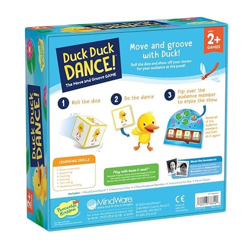 Peaceable Kingdom Games for Parents & Their 2-Year-olds: Duck Duck Dance - Toddler & Preschool Board Game of Moving Your Body & Following Directions thumbnail 4
