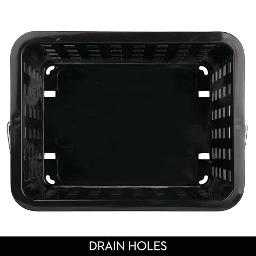 iDesign Plastic Shower Caddy Basket with Handle for Bathroom or College Dorm - Black - Made in USA thumbnail 8