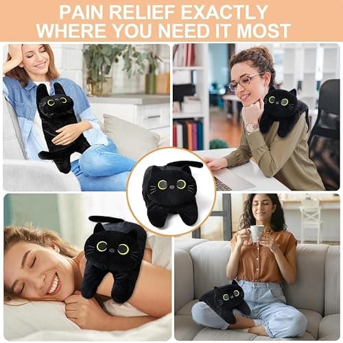 Microwave Heating Pad for Cramps Pain Relief, 19 * 9" Microwavable Heating Pads for Back, Neck Shoulder, Cute Microwave Heating Pad Stuffed Animal, Moist Heat Pack, Lavender thumbnail 6
