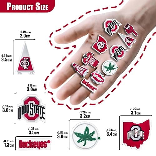 MATHARAGO 8 9 10 11 Pcs Shoe Charms for sports fans Decoration, Different Team Shoes Accessories for Boys Girls Kids Adults Women Men Party Favors Birthday Gifts thumbnail 2