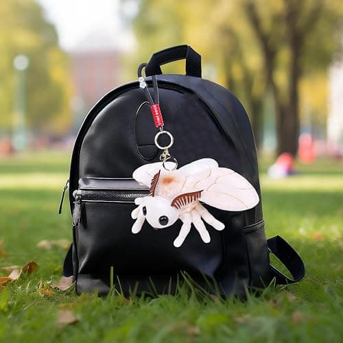 Frankiezhou Home Little Silk Moth Plush Toy - Realistic Silk Moths Stuffed Animal Keychain Toys, Cute Plushie Figure as Gift for Your Friends thumbnail 2