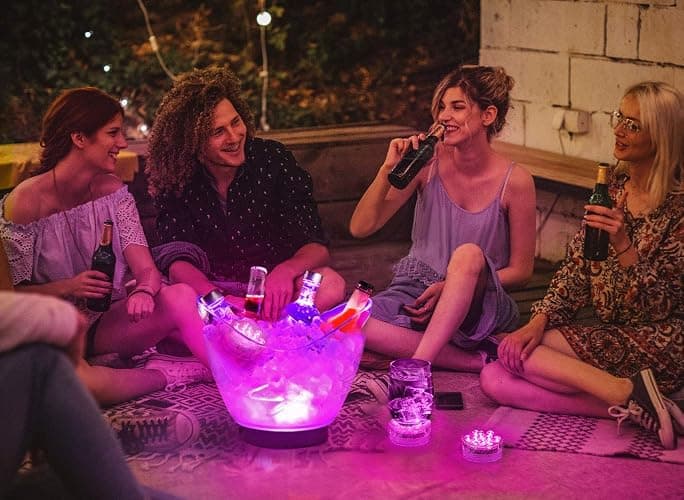 Qoolife Submersible LED Lights Remote Control Battery Powered, RGB Multi Color Changing Waterproof Light for Pool, Vase Base, Spa, Aquarium, Pond, Hot Tub, Decoration, Party, 2-Pack - 2-Pack thumbnail 7