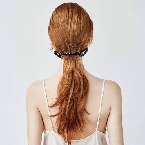 WILLBOND 6 Pieces Banana Hair Clip Clincher Combs Clip Fishtail Fish Shape Hair Clip Ponytail Banana Clip Accessory for Women Hair(Black, White, Brown) thumbnail 6
