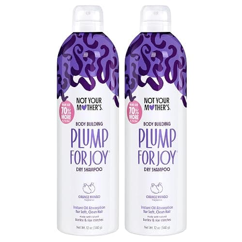 Not Your Mother's Value Size Plump for Joy Jumbo Dry Shampoo (2-Pack) - 12 oz Each - 70% More to Absorb Oil and Build Body - Orange Mango - For All Hair Types thumbnail 2