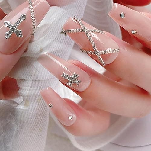 10 Pack/Set Kreuz Nagel Charms Legierung Für Edelsteine ​​Acryl Kunst Dekorationen Liefert Legierung thumbnail 7