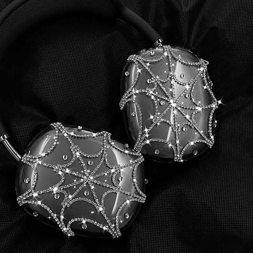 Rhinestones Spider Web AirPods Max Cover Glittering Headphones Case for Airpods Max Cute Airpod Pro Max Ear Covers Protective Accessories thumbnail 5