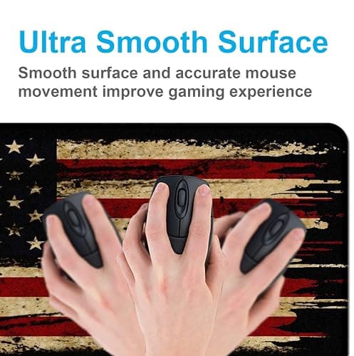 US Flag Anti Slip Waterproof Mouse Mat, Laptop and Home Office Desk Mat | The Stitched Edge Mouse Pad Is Made Of Fiber Woven Material And Environmentally Friendly Odorless Natural Anti Slip Rubber thumbnail 5
