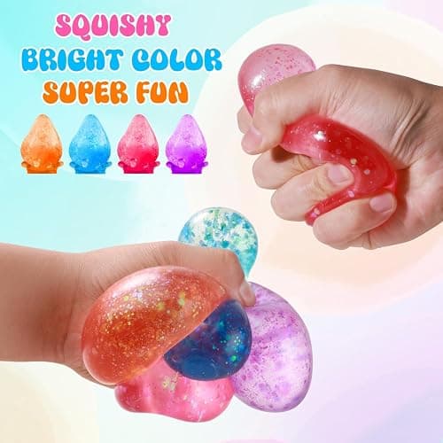 Fidget Toys Stress Cube, Cube Squishies Anxiety Stress Relief, Ice Squishy Stress Cube-Drop Malt Sugar Balls, Sensory Toys for Kids with Autism, Fidgets for Classroom Prize Toys (1pack Pink) thumbnail 3
