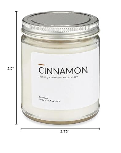 1OAK Soy Wax Scented Candles (Cinnamon) - Soy Candles for Home Scented - Long Burning Premium - Hand-Poured (7oz.) thumbnail 3