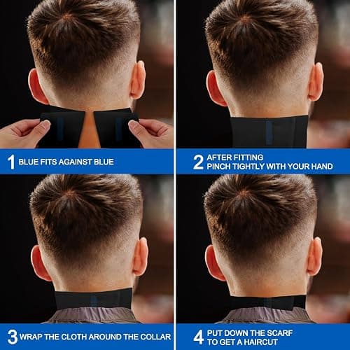 NICEMOVIC 5 Rolls Disposable Barber Paper Neck Strips Barber Accessories, Professional Barber Supplies Stretchy Paper Neck Strips for Salon Haircut Styling-Black thumbnail 2