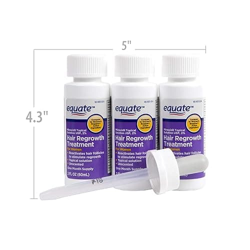 Equate Hair Regrowth Treatment for Women 3 Month Supply USA, 2 Ounces thumbnail 4
