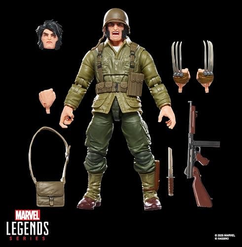 Marvel Legends Series Wolverine (WWII Logan), X-Men Comics Collectible 6-Inch Scale Action thumbnail 3