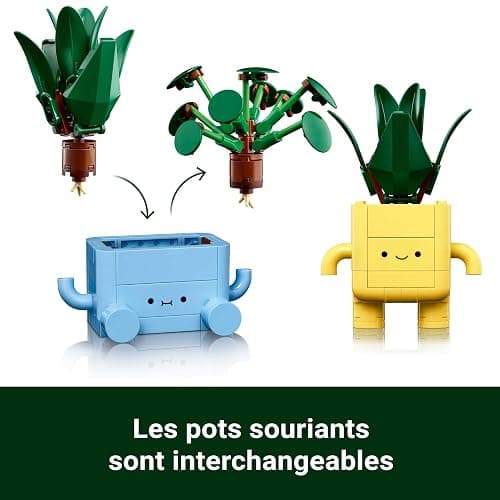 LEGO Botanicals Petites Plantes Souriantes - Jouet & Loisirs Créatifs - 2 Plantes Artificielles, 2 Pots de Fleurs Colorés & Visages Interchangeables - Cadeau Nature pour Fille dès 9 Ans & Ado 10349 thumbnail 7