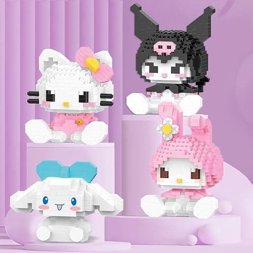Qehidrmt Cute Anime Micro Building Block Set – Mini Cartoon Figures Puzzle Kit, Perfect Intelligence-Building Gift for Kids and Adults - Image 1