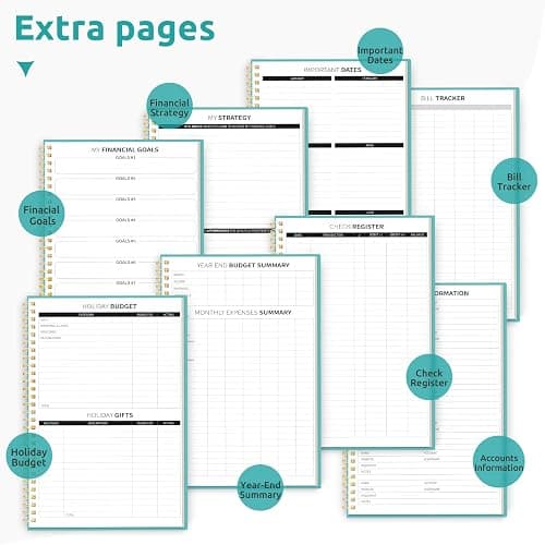 Budget Planner - Monthly Budget Book with Expense Tracker Notebook, Undated Bill Organizer & Finance Planner to Take Control of Your Money, 2025-2026 Account Book to Manage Your Finances-Blue - C.Blue thumbnail 6
