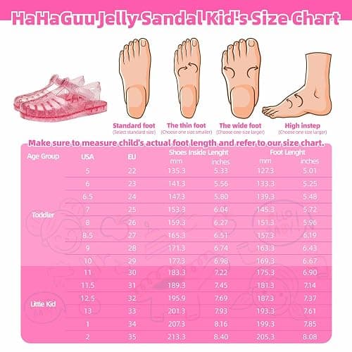HaHaGuu Girls Jelly Sandals Summer Costume Princess Dress Flat Breathable Waterproof Fisherman Gladiator Shoes For Girl Closed Toe Beach Flat-Sandals For Toddler Little Kid Big Kids thumbnail 6