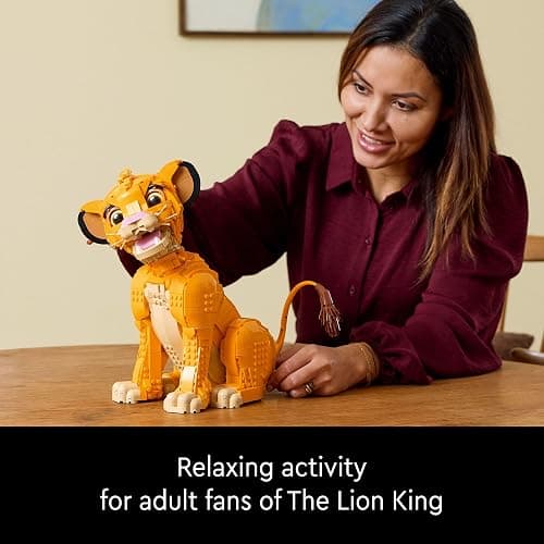 LEGO Disney Young Simba The Lion King Building Sets for Adults - Buildable Figurine for Display, Ages 18+ - DIY Kits & Crafts for Fans of Movie - Collectible Disney Birthday Gift - 43247 thumbnail 5