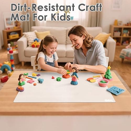 31.5" x 23.6" Extra Large Silicone Mat for Resin Casting, Epoxy and Crafts, Nonstick Silicone Sheet for Jewelry Casting Molds, Clear Countertop Protector Mat Heat Resistant Placemats by Foepoge thumbnail 5
