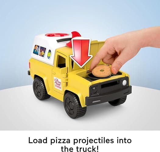 Fisher-Price Imaginext Disney and Pixar Toy Story Pizza Planet Truck with 3-inch Buzz Lightyear & Alien Friend Action Figures, Toy Vehicle & Pizza Projectile Accessories thumbnail 4