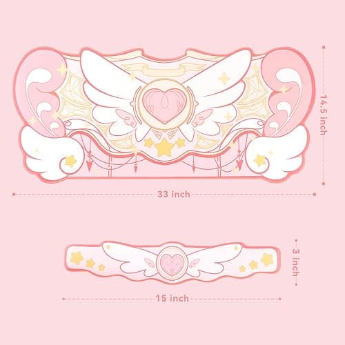 GeekShare Kawaii Mouse Pad Wrist Rest Support Set - Non-Slip Rubber Base Desk Mat and Memory Foam Wrist Rest for Keyboard and Mouse,Perfect for Gaming,or Home Office Work - Star Wings Series thumbnail 3