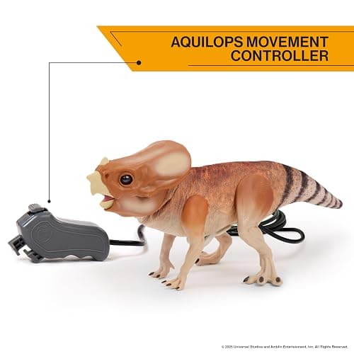 Wow! Stuff: Jurassic World Dolores Deluxe Puppetronic by RealFX - Interactive Baby Aquilops, 30+ Actions & Sounds, Realistic 15" Dinosaur Toy, Ages 8+ thumbnail 6