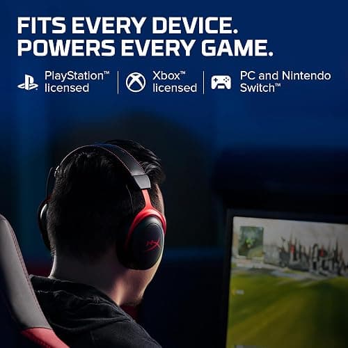 HyperX Cloud II - Gaming Headset, 7.1 Surround Sound, Memory Foam Ear Pads, Durable Aluminum Frame, Detachable Microphone, Works with PC, PS5, PS4, Xbox Series X|S, Xbox One – Red thumbnail 6