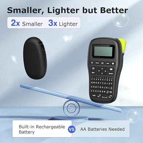 SUPVAN E10 Bluetooth Label Maker Machine with Tape, Continuous Waterproof Label, Versatile App with 35 Fonts and 1k+ Icons, Inkless Labeler for Home, Kitchen, School, Office Organization, Black thumbnail 2