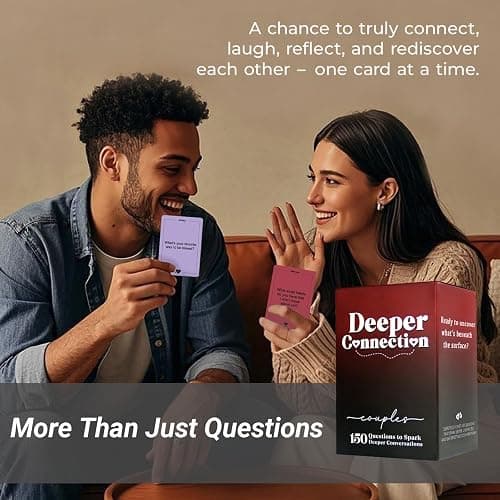 Odrano Deeper Connection, Couples Games with 150 Deep Questions to Build Intimate Connection & Trust, Relationship Couples Game for Date Nights, Valentine’s Day Gift for Him & Her thumbnail 4