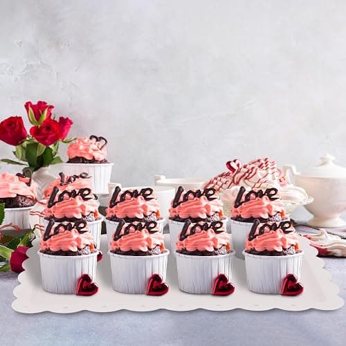 Food Tray, 12 Pack Serving Tray Serving Platter Fruit Dessert Plates, Plastic Serving Trays Rectangle Dessert Trays for Party, Wedding, Restaurant, 14.4" X 9.3" (White) - White thumbnail 6