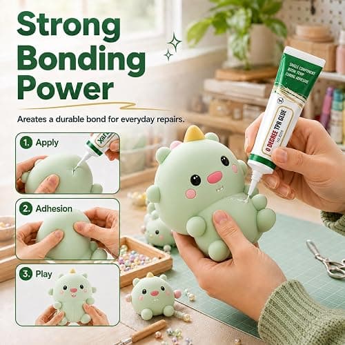 2PCS Squishy Glue, Clear Silicone Glue for Squishy | Quick-Drying, Waterproof, Flexible Bond, Silicone Adhesive Repair Glue for Rubber, Model, TPU, TPR, TPE thumbnail 6