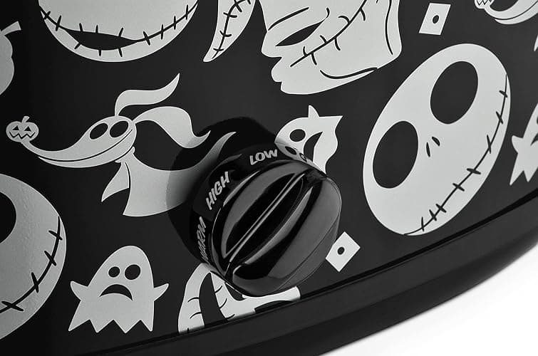 Disney The Nightmare Before Christmas Slow Cooker by Select Brands - 7-Quart Kitchen Appliance - Removable & Dishwasher-Safe Stoneware Crock - Tempered Glass Lid thumbnail 4