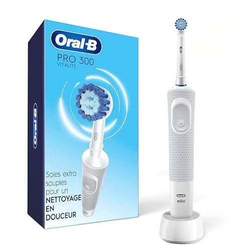 Oral-B Pro 300 Sensitive Clean Vitality Electric Toothbrush with (1) Brush Head, Rechargeable, White thumbnail 5