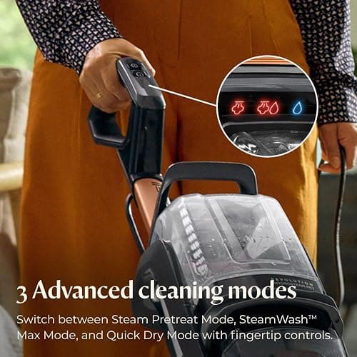 BISSELL Revolution HydroSteam Pet Carpet Cleaner, 3432 | HydroSteam technology; 2-in-1 pet upholstery tool; cleaning formulas included; upright deep cleaner thumbnail 3