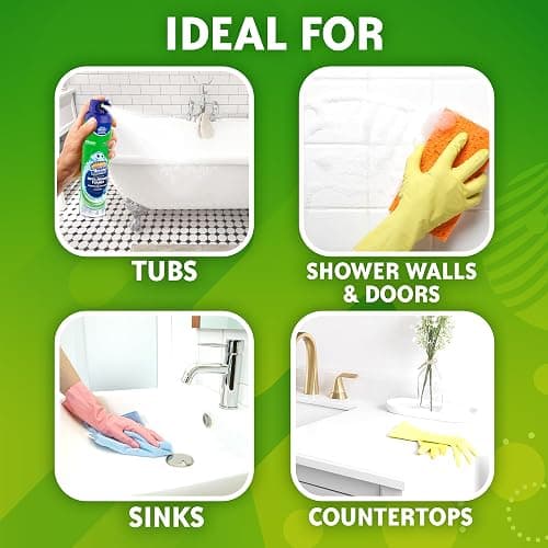 Scrubbing Bubbles Mega Bathroom and Shower Foamer Aerosol, Rainshower Scent, 20oz (Pack of 2) thumbnail 4