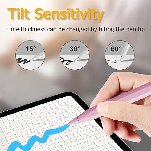 Pencil for iPad 2025-2018, Fast Charge, Palm Rejection, Tilt Sensitivity Stylus Pen for Apple iPad 10th/11th A16/9th-6th Generation, Air M2 M3 13"/11"/5-3rd, Pro M5 M4 13"/11"/12.9", Mini 7th/6th/5th thumbnail 6
