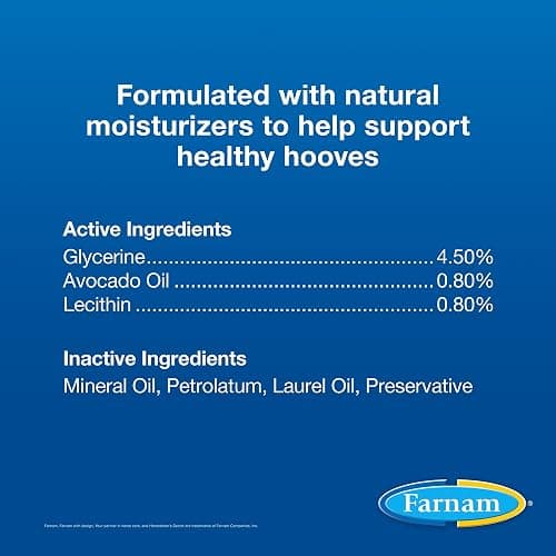 Farnam Horseshoer's Secret Deep-Penetrating Hoof Oil for Horses, Conditions Dry Hooves and Prevents Cracks, Splits and Contracted Heels, Contains Avocado Oil, 32 Oz. thumbnail 5