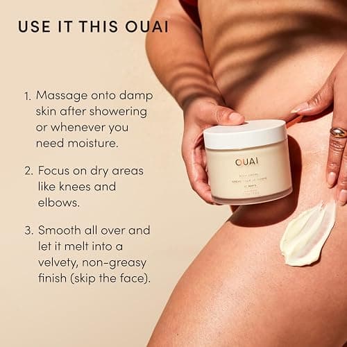 OUAI Body Cream, St. Barts - Hydrating Whipped Body Cream with Cupuaçu Butter, Coconut Oil and Squalane - Softens Skin and Delivers Healthy-Looking Glow - Sulfate-Free Skin Care (7.5 Oz) thumbnail 6