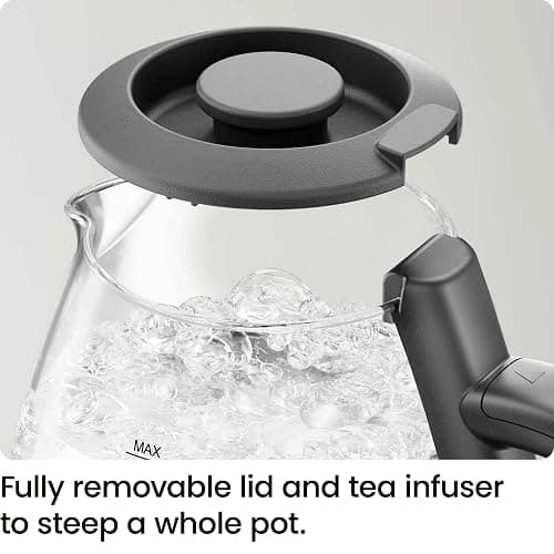 Chefman Electric Kettle with Tea Infuser, Compact 1L (4 Cups), 1500W, Removable Lid for Easy Cleaning, Boil-Dry Protection, Stainless Steel Filter, BPA Free, Auto Shut Off, Small Electric Tea Kettle thumbnail 6