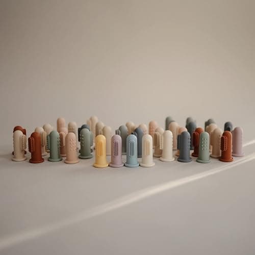 mushie Baby Finger Toothbrush (Clay/Shifting Sand) 2-Pack thumbnail 7