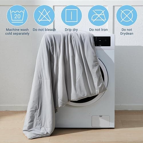 PENGZHU TECHNOLOGY Cooling Blanket Comforter Queen Size, Cooling Blankets for Hot Sleepers and Night Sweats, The Cold Blanket for Queen Size Bed, White Summer Blanket Breathable Soft. thumbnail 8