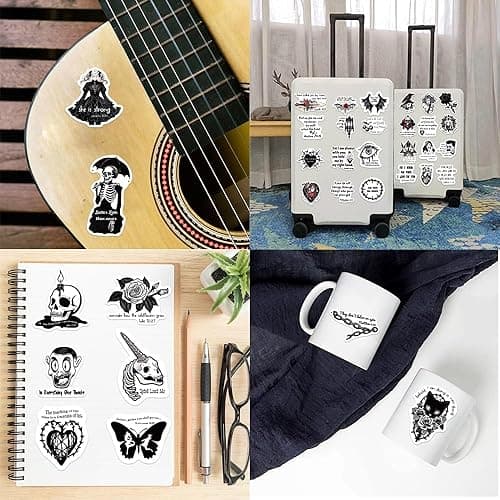 50PCS Jesus Phrase Goth Bible Verse Stickers for Water Bottle Laptop Phone Guitar Luggage Vinyl Waterproof Jesus Phrase Stickers for Teens Adults Women Men Christian thumbnail 6