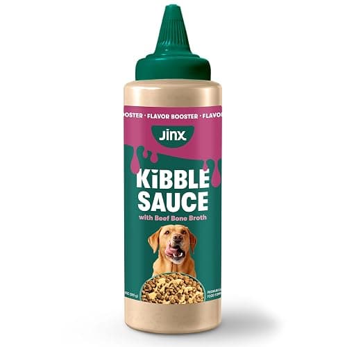 Jinx Kibble Sauce for Dogs - Premium Dog Food Kibble Topper Sauce & Flavor Booster Made with Beef Bone Broth - All-Natural Ingredients, No Additives or Fillers - 12 Oz - Image 1