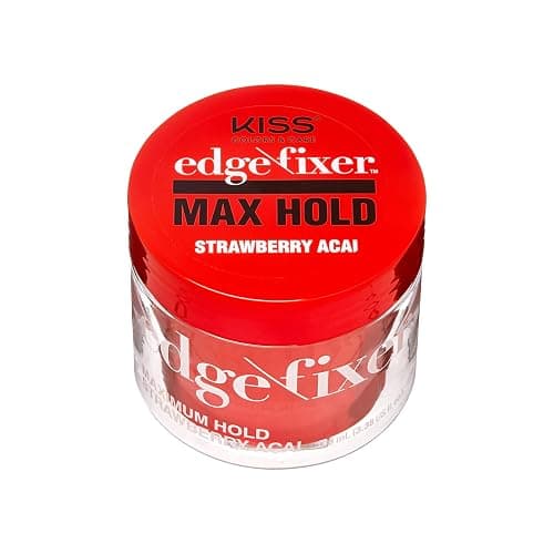 KISS COLORS & CARE Maximum Hold Edge Fixer, Non-Greasy Gel Formula Infused With Biotin B7, 24 Hour Hold, ‘Strawberry Acai’ Scented, 3.38 Fl. Oz. (100 ml) thumbnail 13