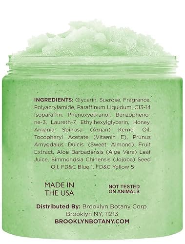 Brooklyn Botany Green Tea Honey Sugar Scrub for Body 10 oz – Deeply Hydrating and Gently Exfoliating Body Scrub for Women and Men – Moisturizing and Nourishing the Skin thumbnail 2