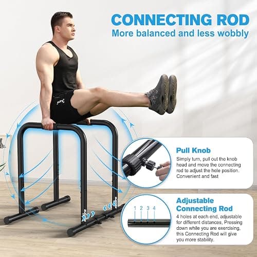 RELIFE REBUILD YOUR LIFE Dip Station Functional Heavy Duty Dip Stands Fitness Workout Dip bar Station Stabilizer Parallette Push Up Stand thumbnail 3