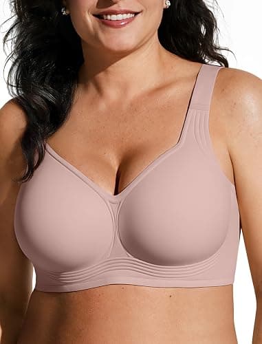 OEAK Womens Wireless Jelly Bra Plus Size Supportive Seamless Bras Full Coverage Push Up Comfortable No Underwire Tshirt Bras - Image 1